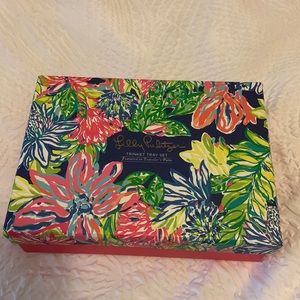 Lilly Pulitzer trinket tray set